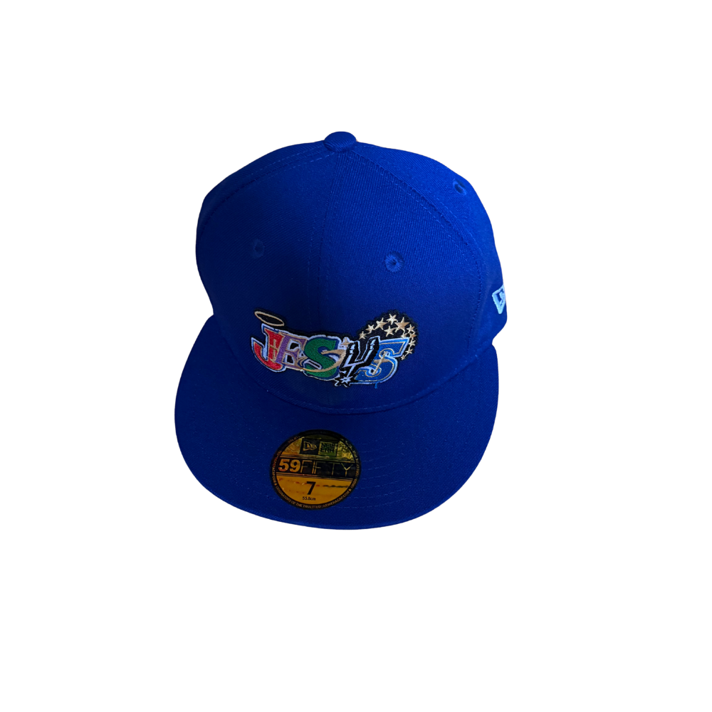 "JESUS" New Era Fitted Cap - Blue